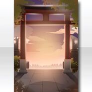 (Wallpaper/Profile) Shrine in Twilight Wallpaper ver.A red