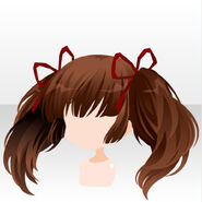 (Hairstyle) Ribbon-tie Bunches Hair ver.A brown