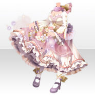 (Tops) Euporie Flores Apron Dress Style ver.A pink