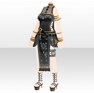 (Tops) Cyber Tribe Ancient Geometric Dress ver.A black