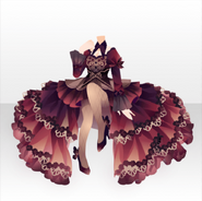 (Tops) Tir Na Nog Witch Frill Dress ver.A red