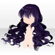 (Hairstyle) Creepy Night Long Hair ver.A black