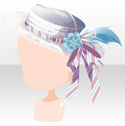 (Head Accessories) Summer Look Boater Hat ver.A white