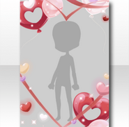(Frame) Chocolate Idol Stage Ribbon and Balloons Frame ver.A red