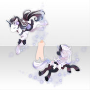 (Avatar Decor) Unicorn Flying in the Sky ver.A black