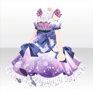 (Tops) Hydrangea Lolita Dress ver.A purple (40 Gacha Rings)