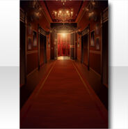 (Wallpaper/Profile) Scary Night Hotel Corridor Wallpaper ver.A red