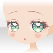 (Face) Vintage LOVE Girl Heart Face ver.A green