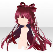 (Hairstyle) Bewitching Sky Fox Ribbon-tie Hair ver.A red