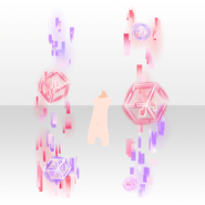 (Body Accessories) Hologram Mutant Cube Laser ver.B red
