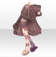 (Tops) Le Lion Knit Gown Pajama ver.A brown