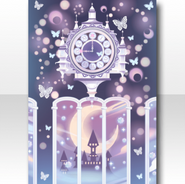 (Wallpaper/Profile) Sugarly Dream Castle and Clock Wallpaper ver.B purple