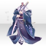 (Tops) Wisteria Oath Maid Kimono ver.A blue