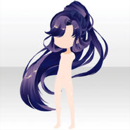 (Hairstyle) Libra Long Ponytail Hair ver.A purple