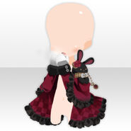 (Face Accessories) Snow Country Frilled Cape ver.A red
