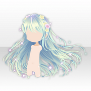 (Hairstyle) Mermaid's Blossom Flower Sikly Long Hair ver.A green