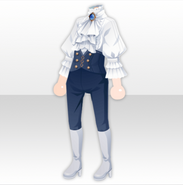 (Tops) Gentleman's Invitation Blouse and Pants Coat Style ver.A blue