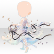 (Tops) Verfallende Flower Offering Style ver.A white