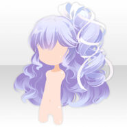 (Hairstyle) Ornament Ribbon Decoration Fluffy Long Hair ver.A purple