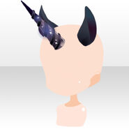 (Head Accessories) One Horn Shining in Star Light ver.A black