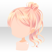 (Hairstyle) Aurora Castle Princess Buns Hair ver.A pink