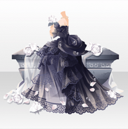 (Tops) Hide Wedding Bride on Coffin Style ver.A black