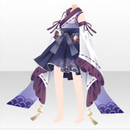 (Tops) Ghost Picture Roll Shrine Maiden Style ver.A purple