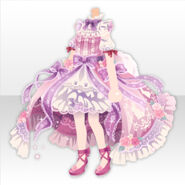 (Tops) Little Girl Rabbit and Rose Lace Dress ver.A pink