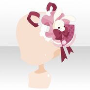 (Head Accessories) Momo Rabbit & Frill Ribbon ver.A pink