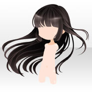 (Hairstyle) Hell Flame Persephone Long Hair ver.A black