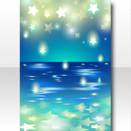 (Wallpaper/Profile) Ocean Thick with Stars Wallpaper ver.A blue