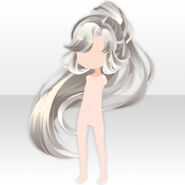 (Hairstyle) Libra Long Ponytail Hair ver.A white