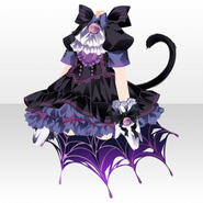 (Tops) Midnight Trick Cat Mini Dress ver.A black