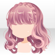 (Hairstyle) Rose Tea Curly Medium Hair ver.A pink