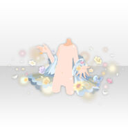 (Outerwear) Hands Sprinkling Spring Flowers ver.A white