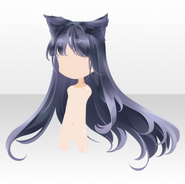 (Hairstyle) Zombie Cat Princess Curly Long Hair ver.A blue