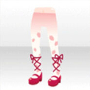 (Pant&Skirt) Cute Strawberry Print Pants and Shoes ver.A pink