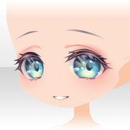 (Face) Girl's School Gentle Lady Twinkle Smile Face ver.A blue