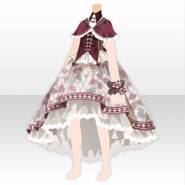 (Tops) Bunny Cape and Long Dress ver.A red