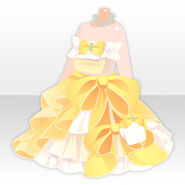 (Tops) Cinderella Dream Ribbon Mini Dress ver.A yellow