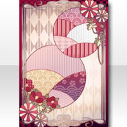 (Wallpaper/Profile) Crimson Flower Decoration Patterned Wallpaper ver.A red