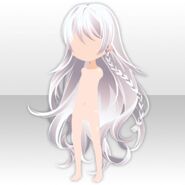 (Hairstyle) Dark Sister Long Hair ver.A white