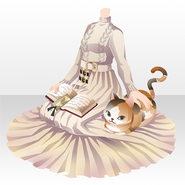 (Tops) Rest Katze Reading Style ver.A cream