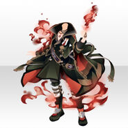 (Tops) Fire Controlling King of Flame Coat Style ver.A red