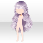 (Hairstyle) Bunny Room Braided Wavy Hair ver.A purple