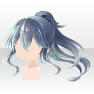 (Hairstyle) Code Name EVE Ponytail ver.A blue