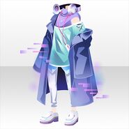 (Tops) Missing Hacker Long Jacket ver.A blue