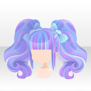 (Hairstyle) Magical Twisty Twin Tail Hair ver.A blue