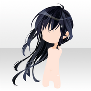 (Hairstyle) Mali Pluvia Wet Long Hair ver.A black