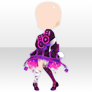 (Tops) Hologram Mutant Rabbit Dress ver.B black